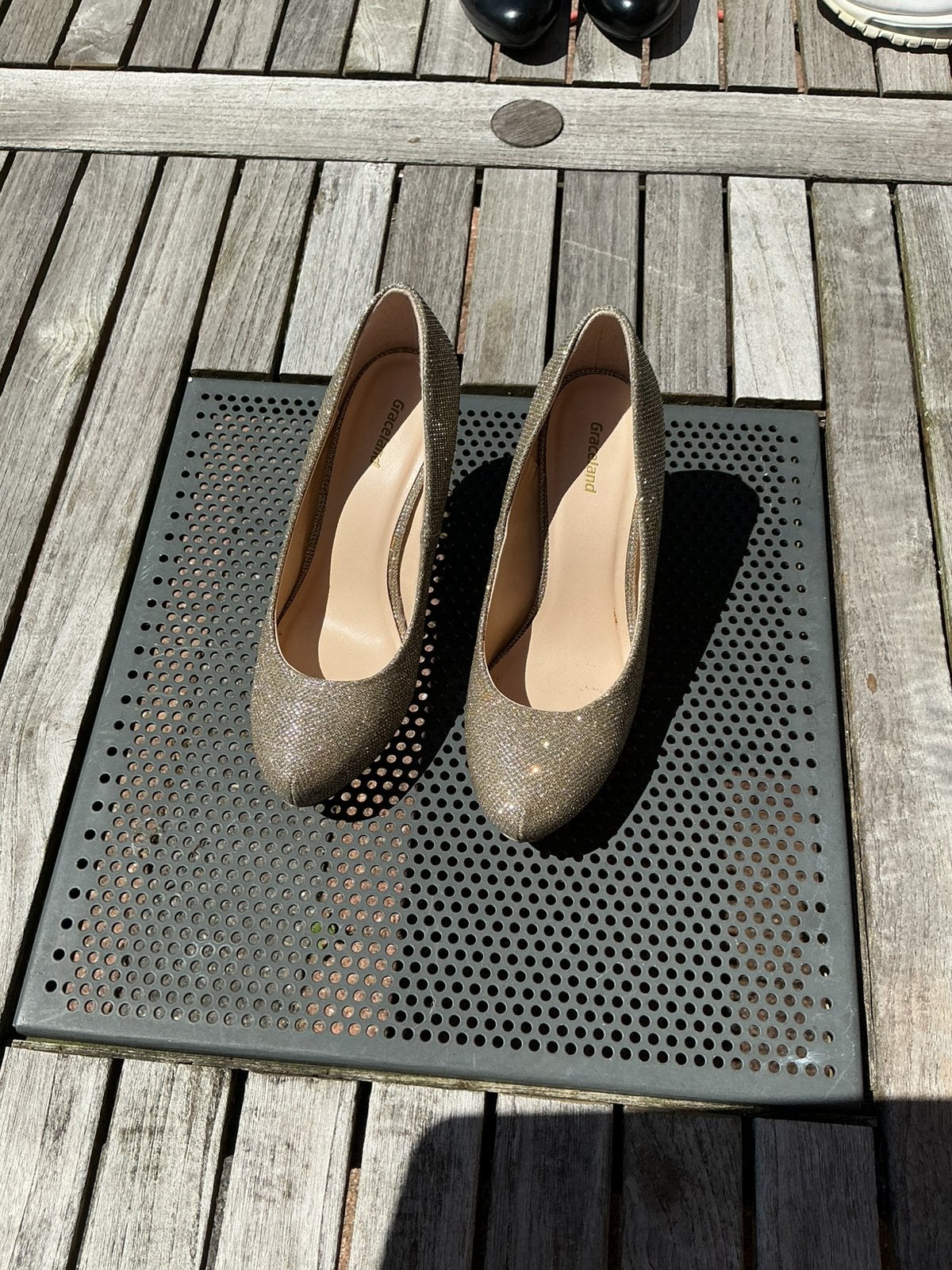 Glitter hakken, Ophalen of Verzenden, Zo goed als nieuw, Overige kleuren