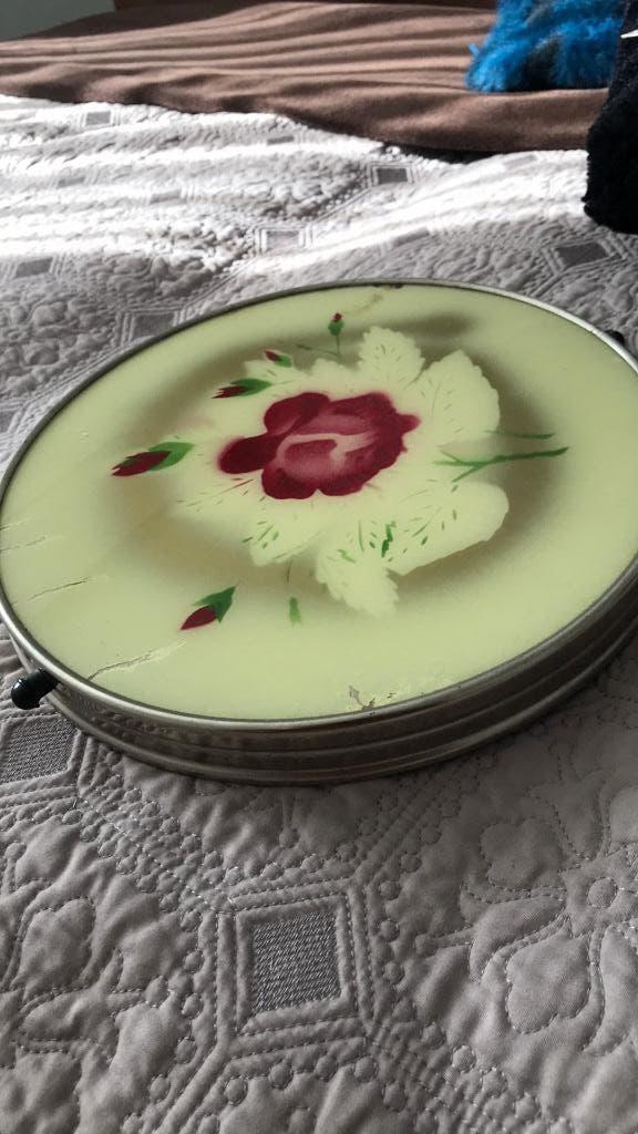 Presenteerschaal vlaai vintage vlaaischaal, Overige materialen, Gebruikt, Schaal, Rond