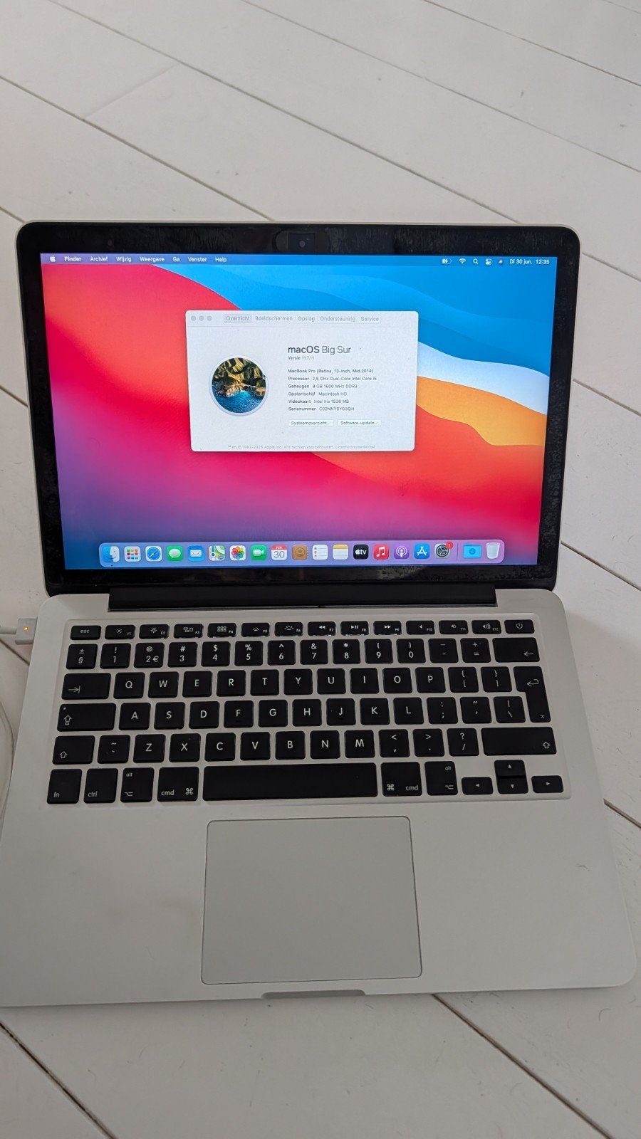 MacBook Pro (Retina, 13 inch, Mid 2014), Computers en Software, Apple Macbooks, MacBook Pro, 13 inch, 2 tot 3 Ghz, 128 GB of minder