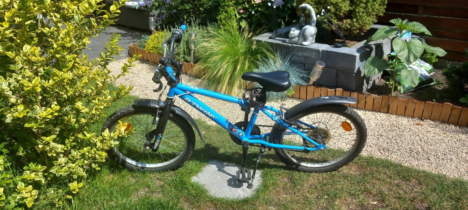 Blauwe B'TWIN kinderfiets 20 inch - met versnellingen, Ophalen, Zo goed als nieuw, 20 inch of meer, B'TWIN