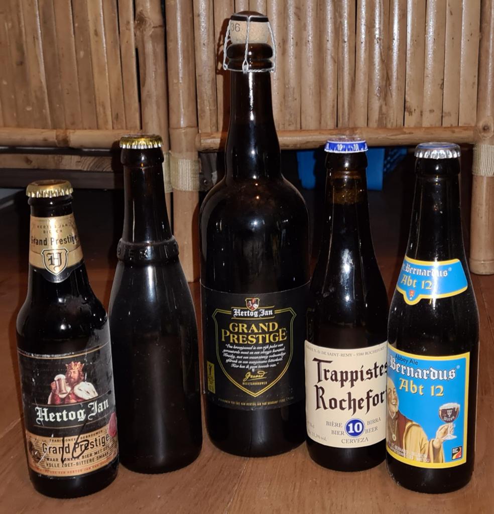 Gerijpte bieren: oa Westvleteren, St Bernardus abt, Hertog J, Verzamelen, Biermerken, Ophalen, Nieuw, Flesje(s), Hertog Jan