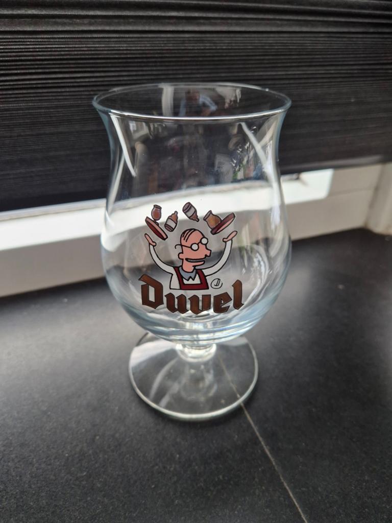 Duvel glas 2000 jonglerende ober, Ophalen of Verzenden, Glas of Glazen, Duvel