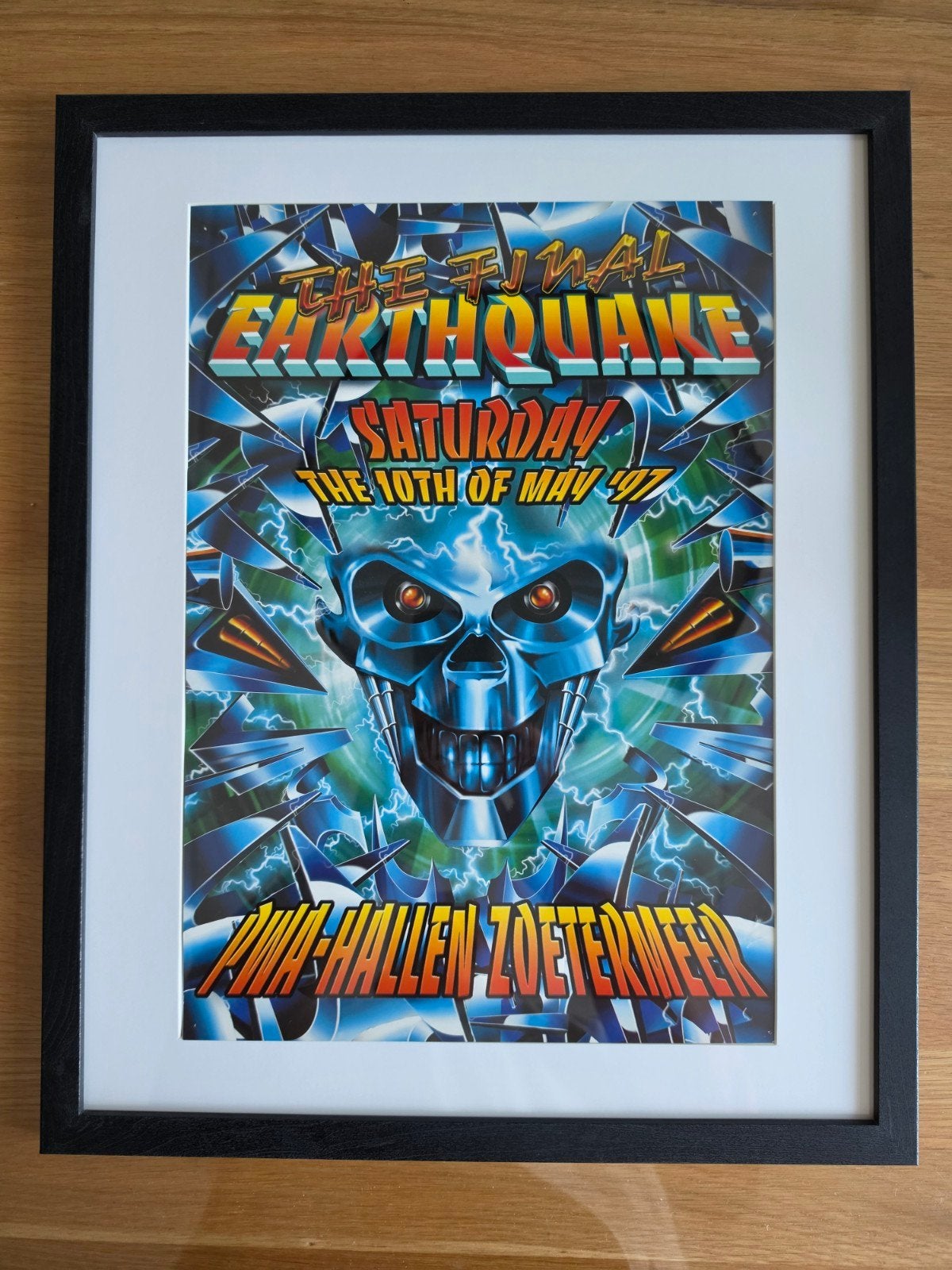 The Final Earthquake 1997 Poster in Lijst - ID&T, Ophalen, Met lijst, A1 t/m A3, Muziek