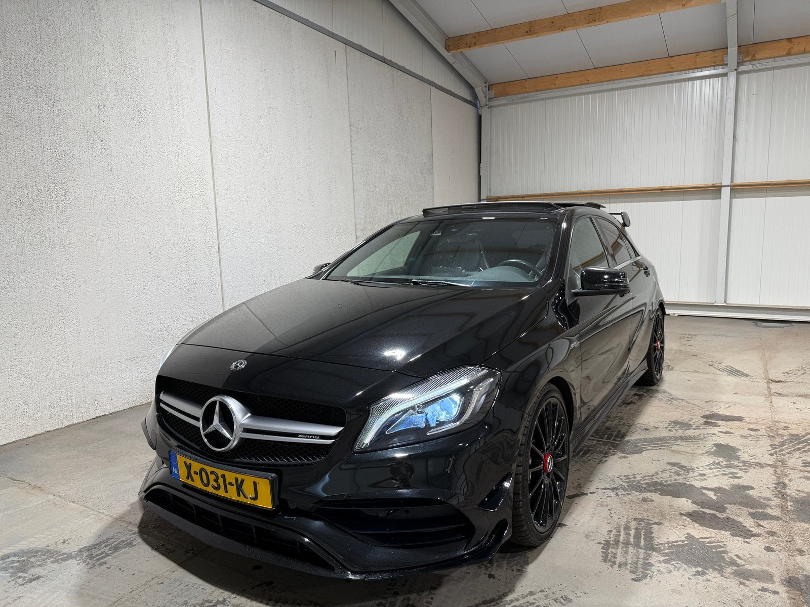 Mercedes-Benz A-Klasse A45 AMG 381pk 4MATIC Speedshift DCT, Automaat, Zwart, 4 cilinders, Zwart