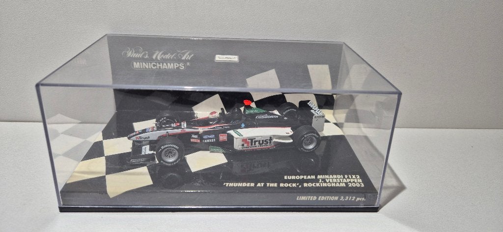 F1 Minardi F1X2 Jos Verstappen Thunder At The Rock 1/43, Hobby en Vrije tijd, Modelauto's | 1:43, Ophalen of Verzenden, Zo goed als nieuw