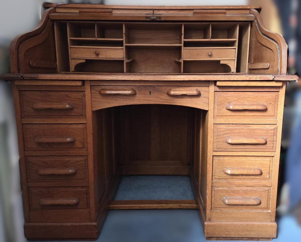 Klassiek eiken cilinderbureau, Ophalen, Overige typen, Gebruikt, Hout