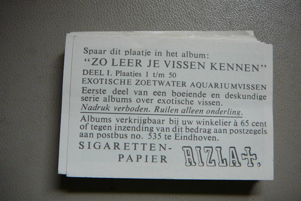 Verzamelen losse  RIZLA plaatjes  "Zo leer je vogels/vissen, Ophalen of Verzenden, Gelezen, RIZLA, Plaatjesalbum