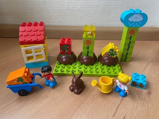 Duplo, mijn eerste tuin / moestuin bloem huisje, set 10819, Kinderen en Baby's, Gebruikt, Ophalen of Verzenden, Duplo, Complete set