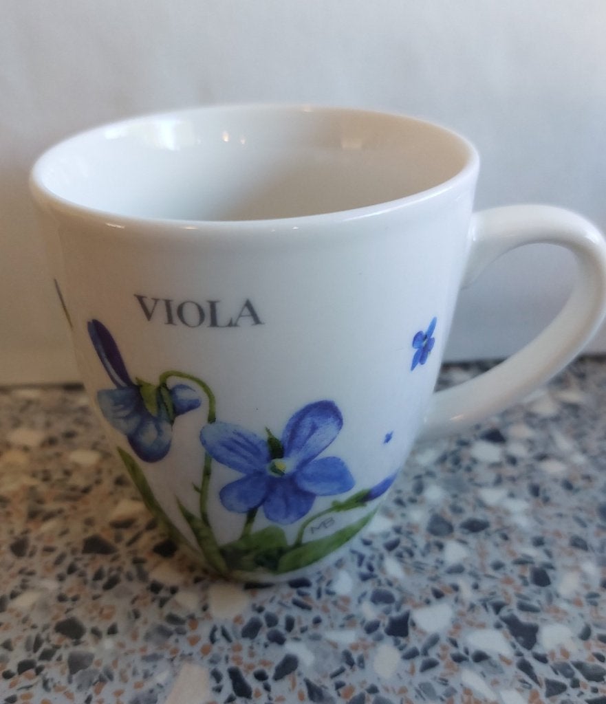 1 beker mok Wildflowers Marjolein Bastin met oor  , Huis en Inrichting, Keuken | Servies, Overige merken, Zo goed als nieuw, Overige stijlen