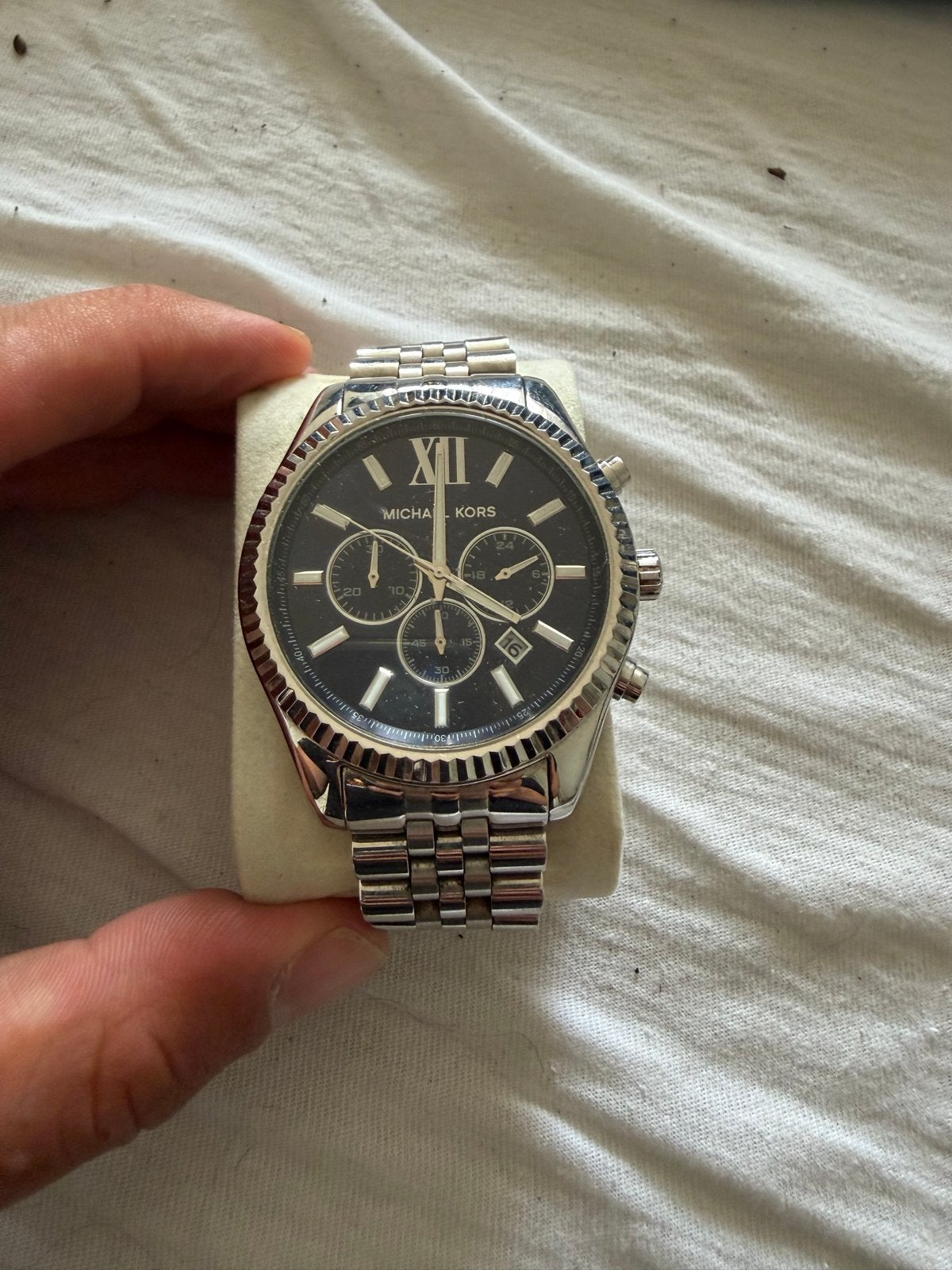 Michael Kors Heren Horloge - Stijlvol en Tijdloos, Overige merken, Gebruikt, Staal, Polshorloge