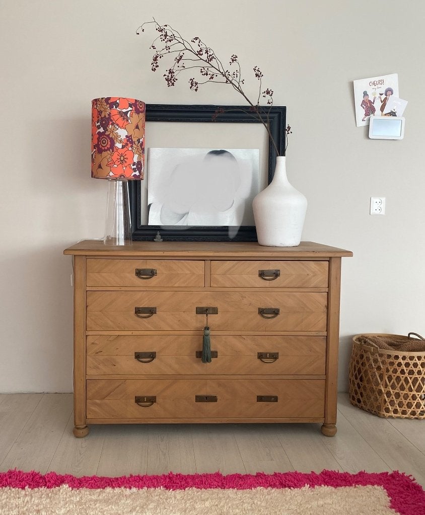 Houten ladenkast, Huis en Inrichting, Ophalen, Gebruikt, 100 tot 150 cm, 5 laden of meer