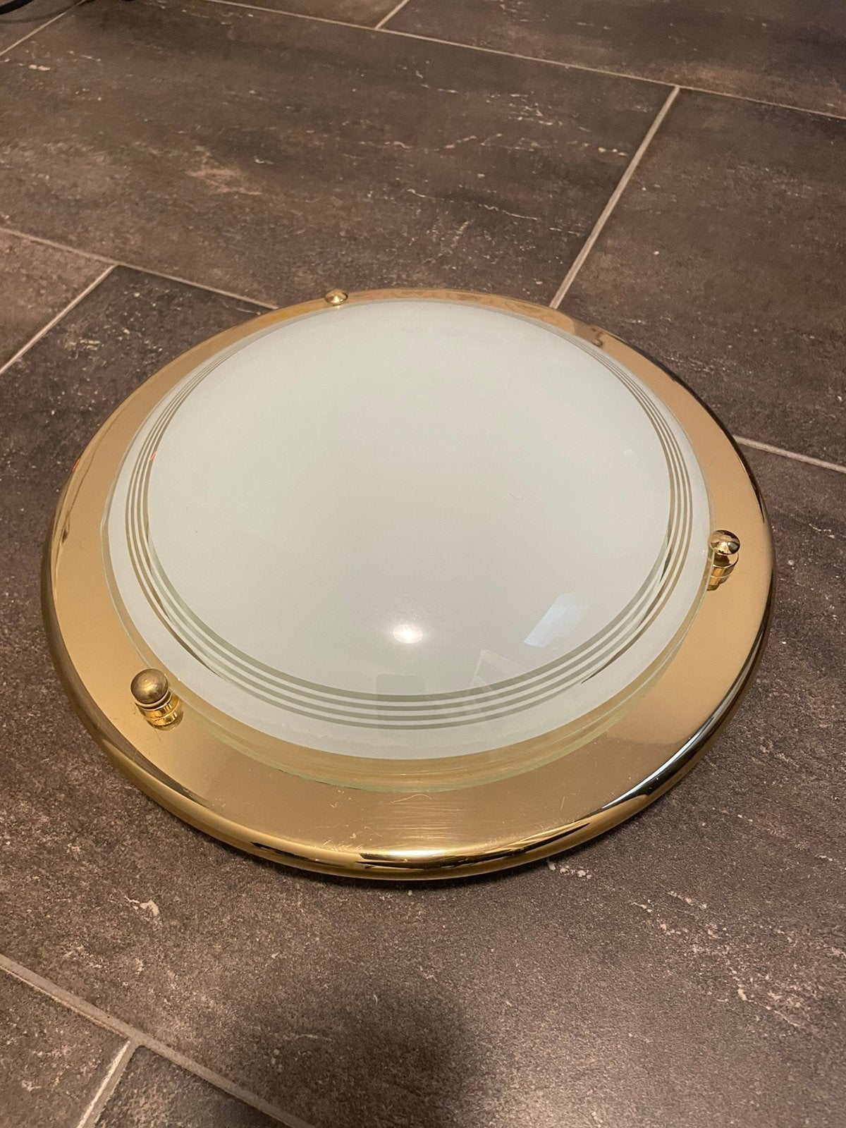Plafonniere, Ophalen of Verzenden, Zo goed als nieuw, Plafondlamp, Glas