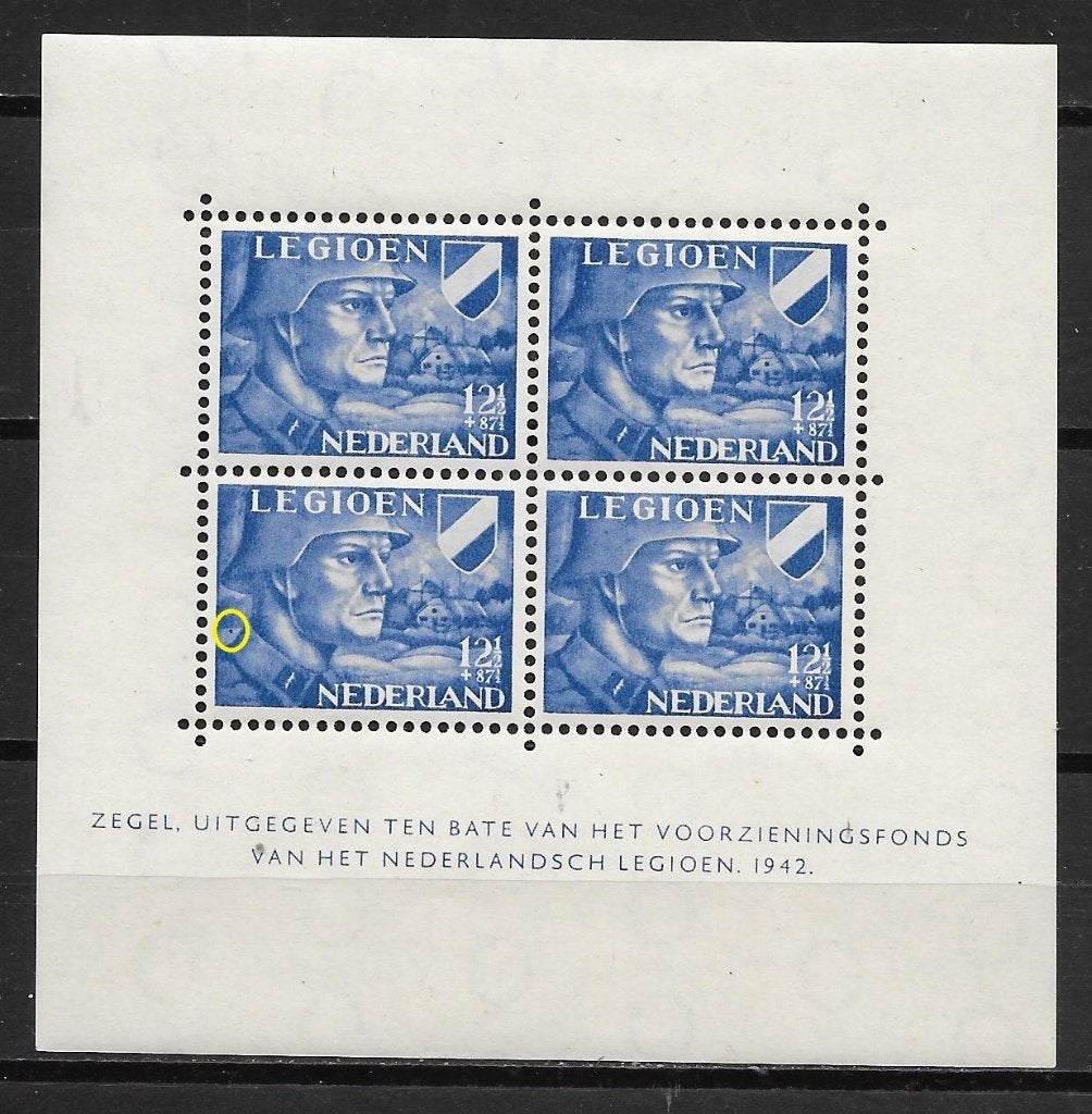 Plaatfout blok 403BP postfris cw 150,00, Ophalen of Verzenden
