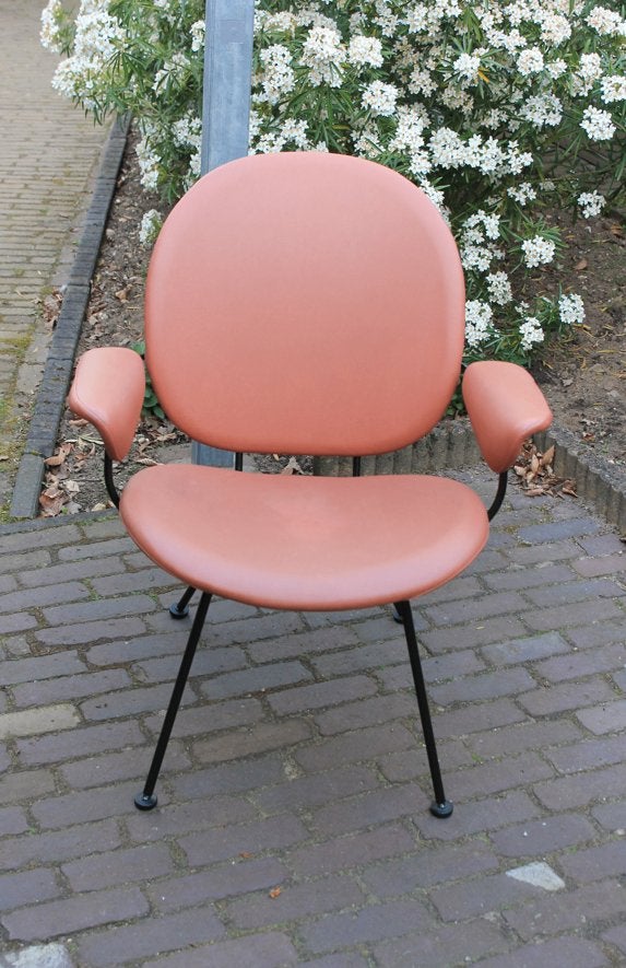 Vintage fauteuil Gispen Kembo 302, Ophalen, Gebruikt, 75 tot 100 cm, 50 tot 75 cm