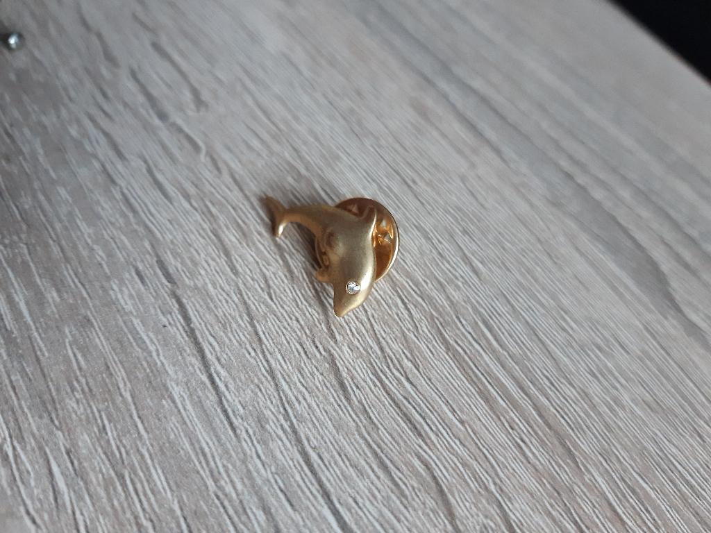 Broche Dolfijn, Ophalen, Nieuw, Goud, Overige materialen
