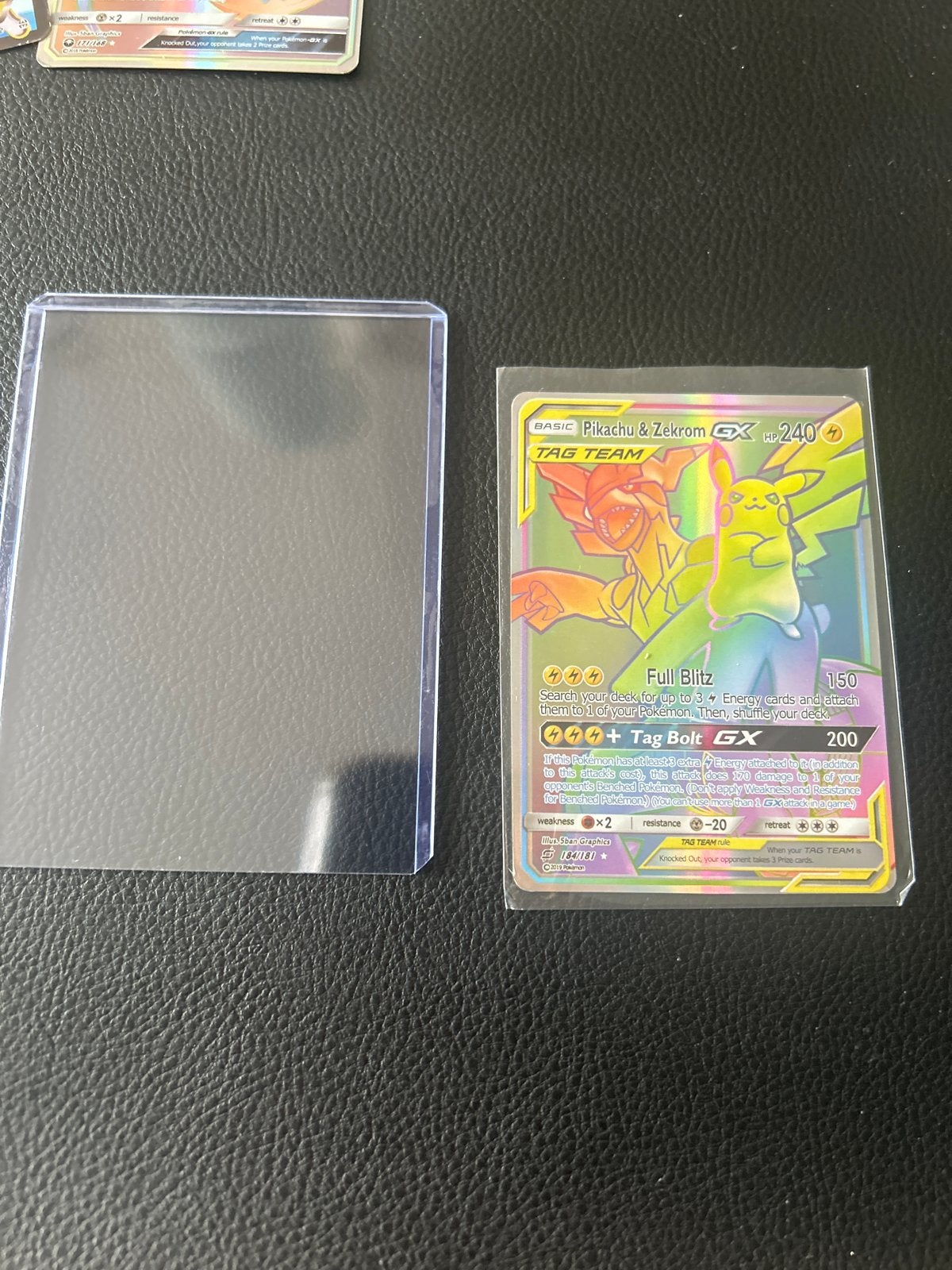 Pikachu & Zekrom GX Pokémon Kaart - Zo goed als nieuw, Hobby en Vrije tijd, Ophalen of Verzenden, Nieuw, Losse kaart, Foil