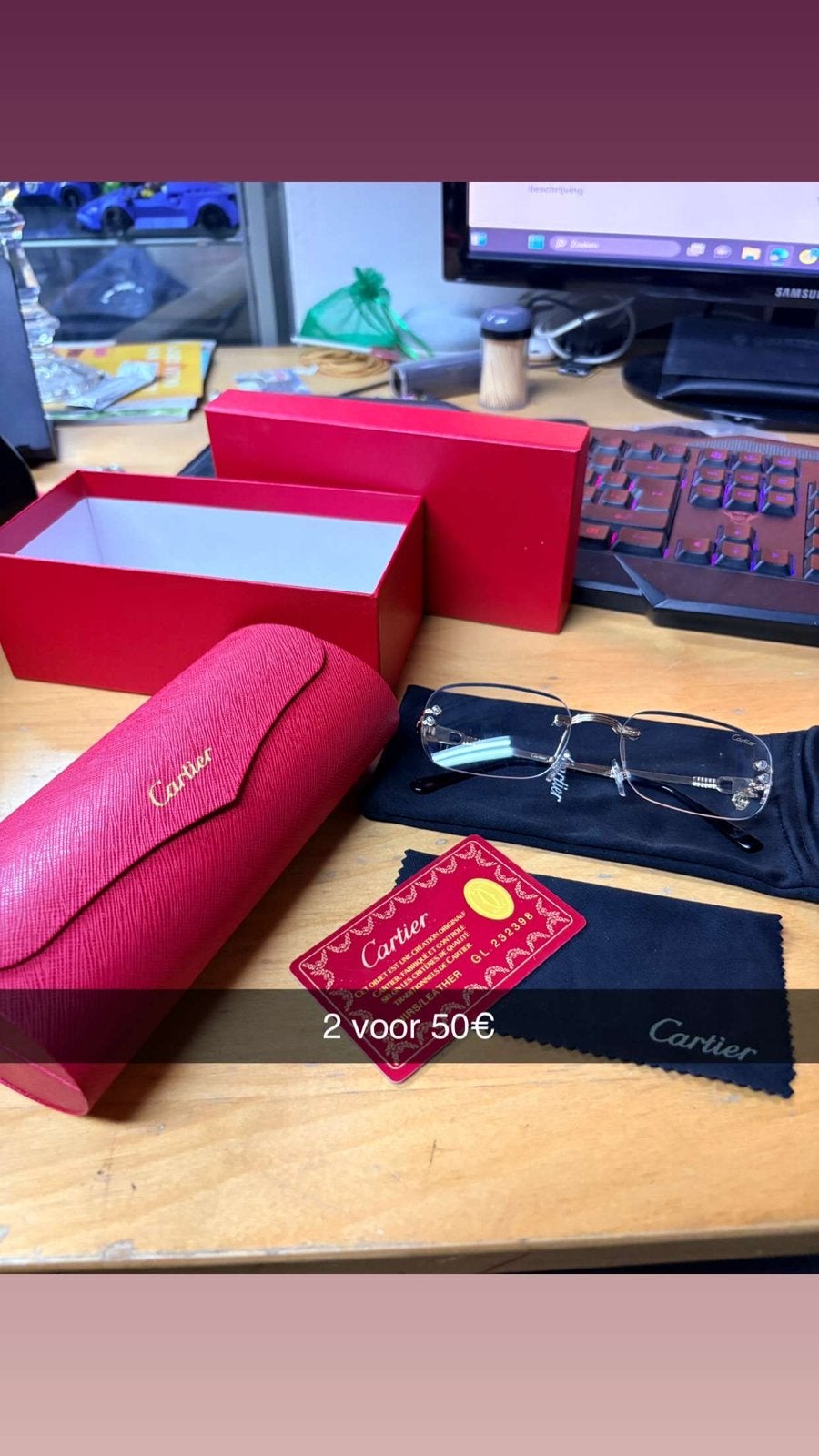 Cartier bril transparant, Overige merken, Overige kleuren, Nieuw, Ophalen of Verzenden