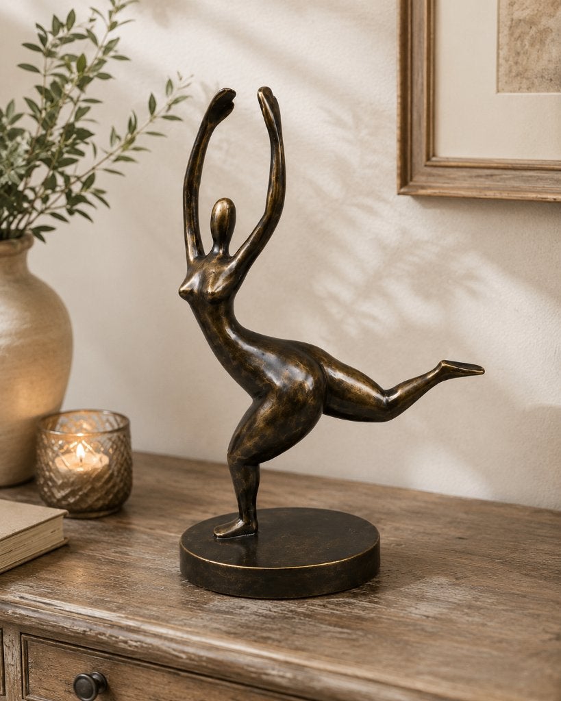 Abstract Beeld – Dansende Vrouw / BRONZEN BEELD, Ophalen of Verzenden, Brons, Beeld, Vrouw