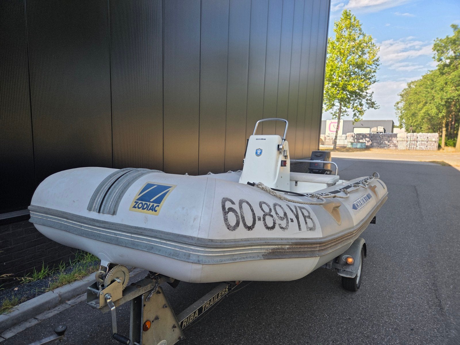 zodiac 440 met evinrude 40pk en riba trailer, Watersport en Boten, Inclusief motor, Zodiac, 40 pk, Ophalen