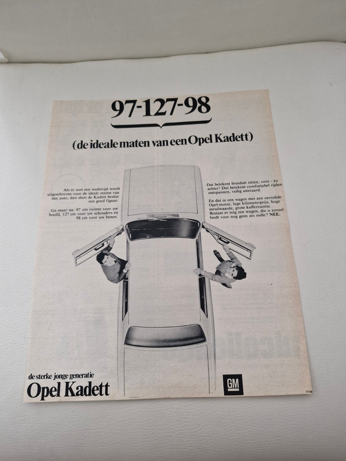 Vintage Opel Kadett Advertentie (1960s), Ophalen of Verzenden, Gelezen, Opel, Onbekend