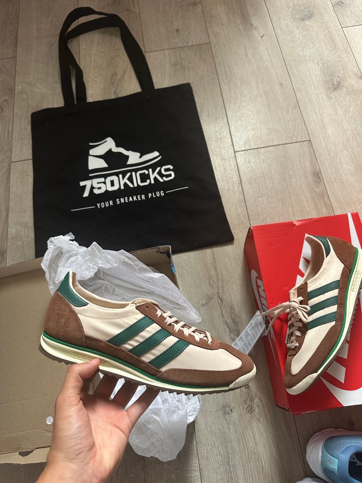 Adidas SL 72 OG Linen Collegiate Green JH8648 Maat EU41 1/3, Nieuw, Ophalen of Verzenden, Sneakers of Gympen, Adidas
