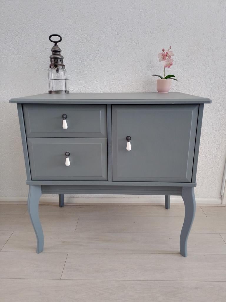 Sierlijk dressoir Gobi grijs, Ophalen, 50 tot 75 cm, 150 tot 200 cm