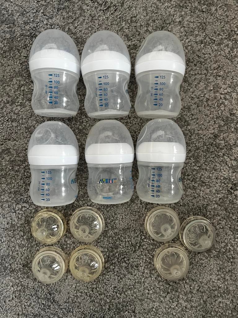 Philips avent natural baby flessen 6 stuk, Ophalen of Verzenden, Zo goed als nieuw, Overige typen