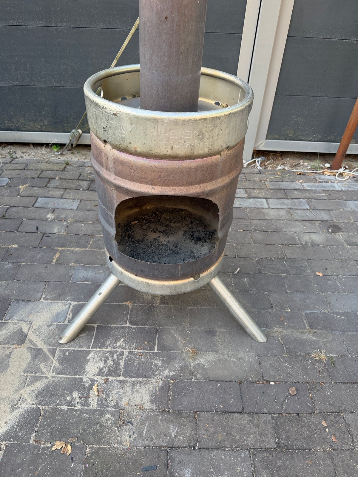 Allesbrander / Vuurton van biervat met Chinees hoedje, Ophalen, Gebruikt, Vuurton