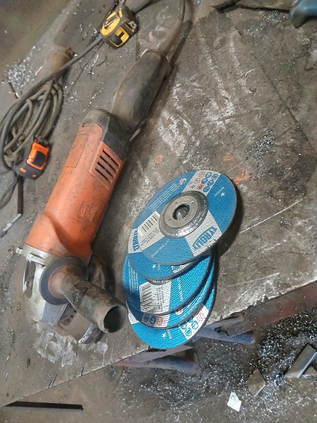fein wsg 17 125 rt slijptol/slijper+ 5 nieuwe doorslijpschij, Ophalen of Verzenden, Nieuw, 1000 watt of meer, Haakse handslijpmachine