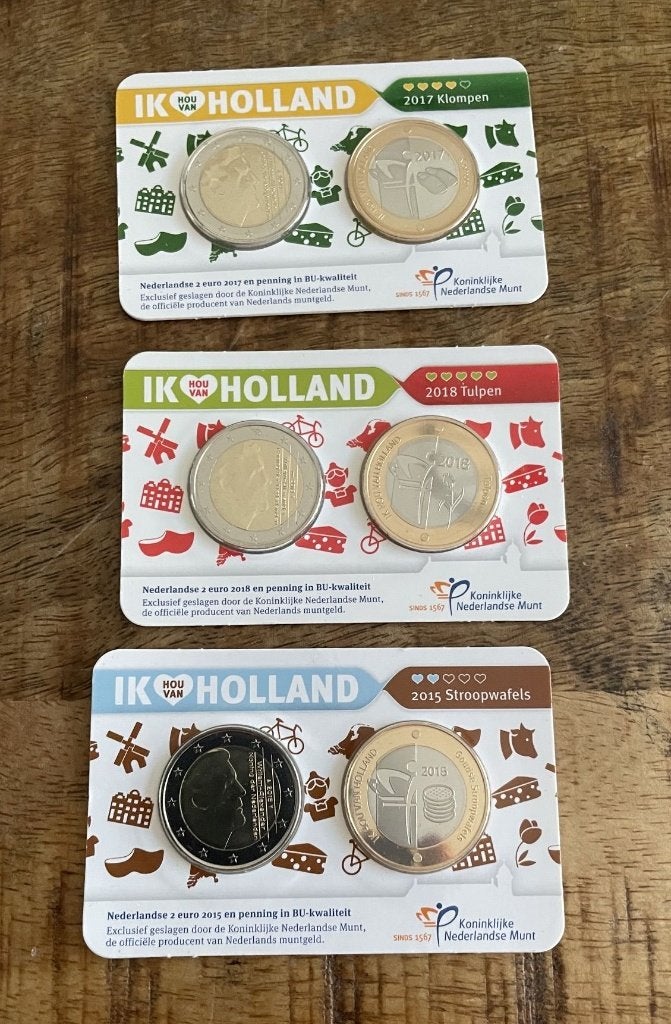Ik hou van Holland coincards, Ophalen of Verzenden, Koningin Beatrix, Euro's, Losse munt