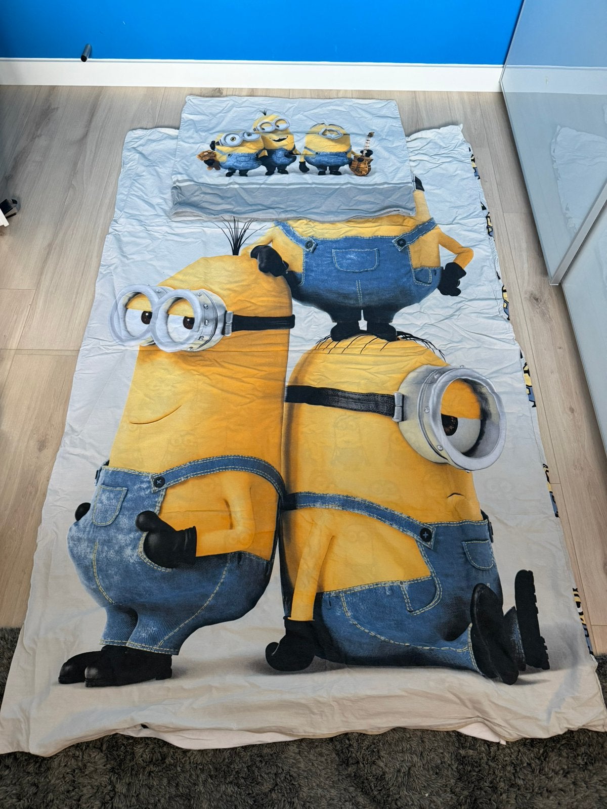 Dekbedovertrek minions 1-persoons, Gebruikt, Overige merken, Dubbelzijdig, Ophalen of Verzenden