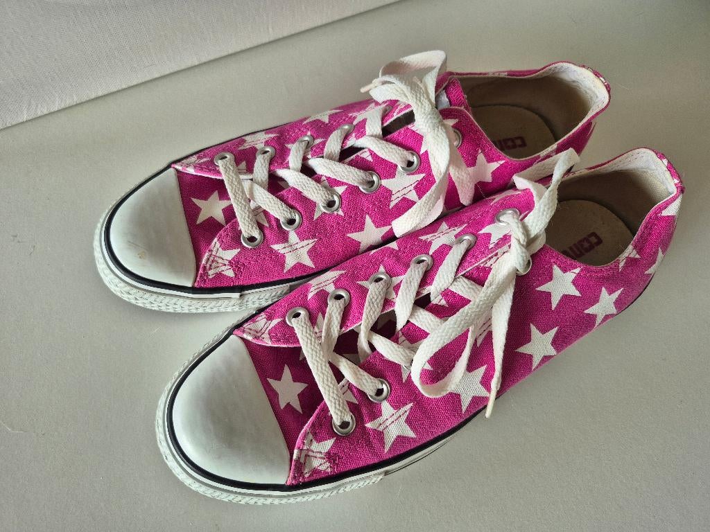 Converse All Stars mt 41,5 roze met sterren, Kleding | Dames, Schoenen, Ophalen of Verzenden, Sneakers of Gympen, Converse All Stars