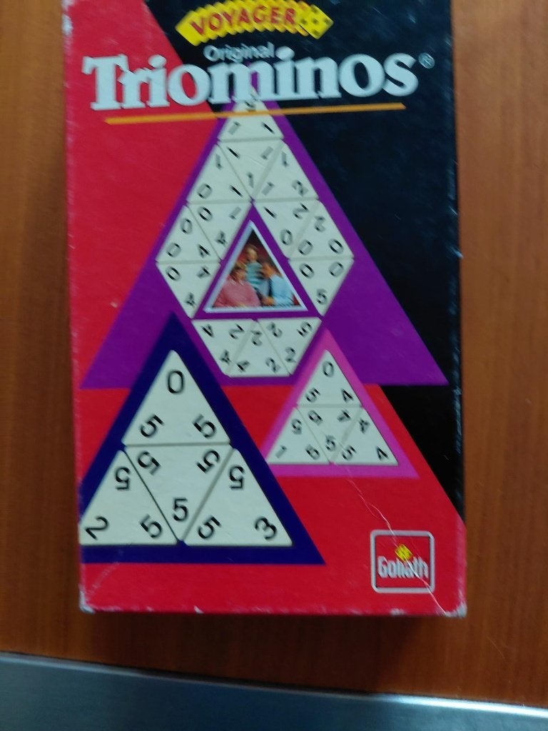 Triominos. Reisspel., Een of twee spelers, Ophalen of Verzenden, Zo goed als nieuw, Goliath