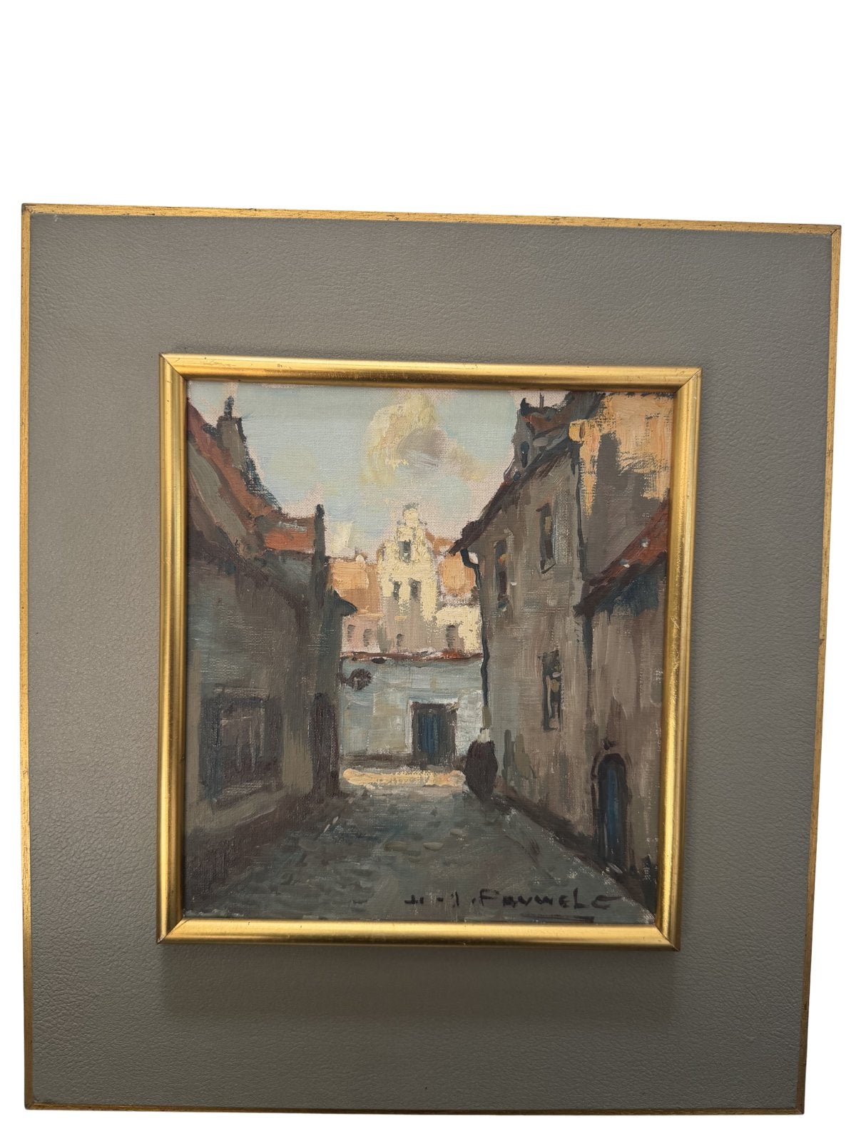 Henri Joseph Pauwels (1903-1983) - Schaduwrijk steegje, Ophalen of Verzenden