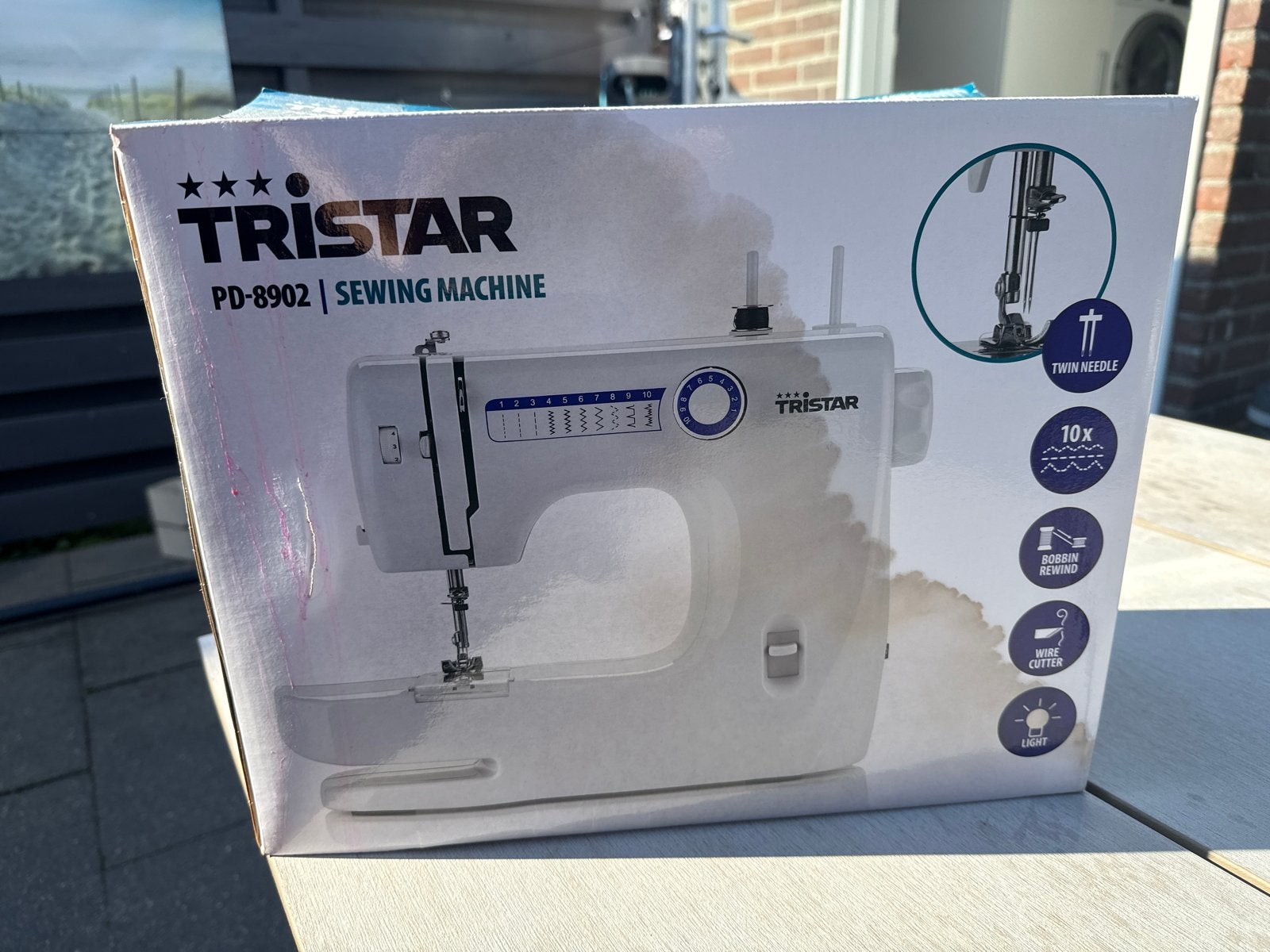 Tristar PD-8902 Naaimachine - zgan in doos, Hobby en Vrije tijd, Naaimachines en Toebehoren, Ophalen, Zo goed als nieuw, Naaimachine