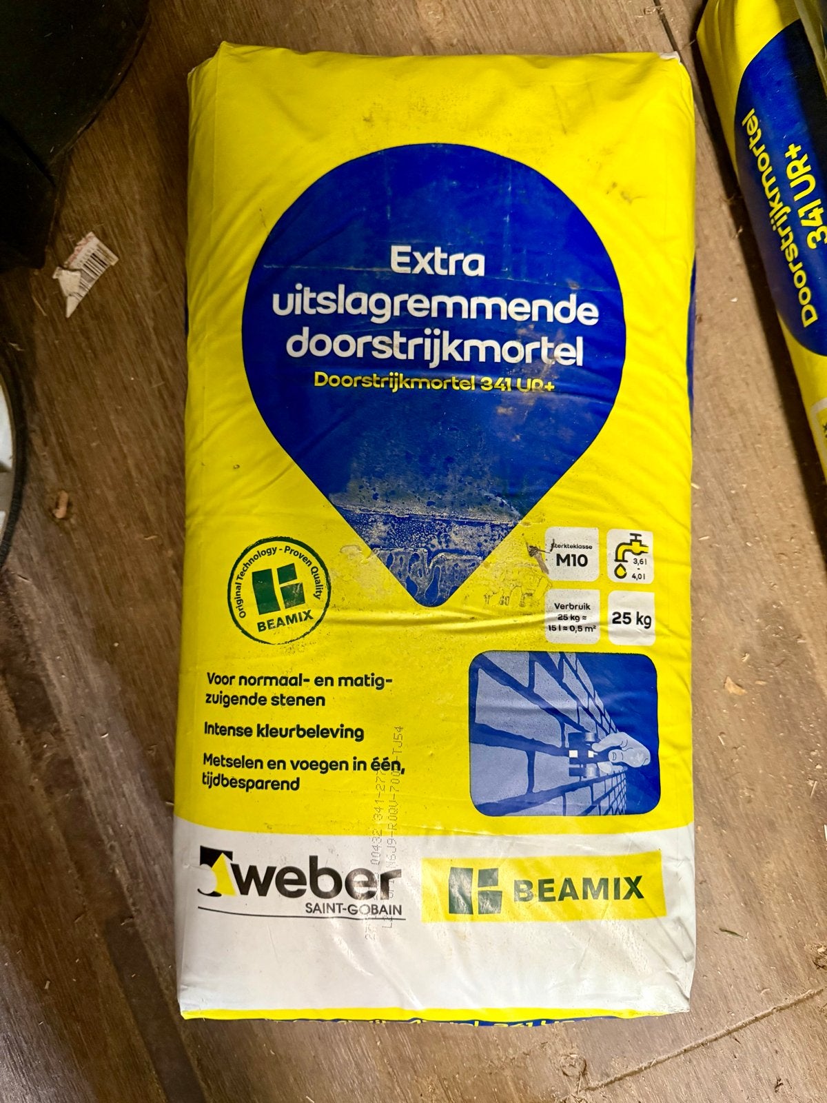 6x Beamix Doorstrijkmortel 341-2774 Antraciet zak 25 kg, Ophalen, Nieuw