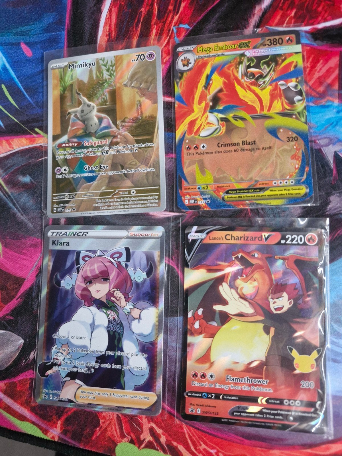 Lotje 2x Promo's Klara en Emboar, Ophalen of Verzenden, Zo goed als nieuw, Meerdere kaarten, Foil