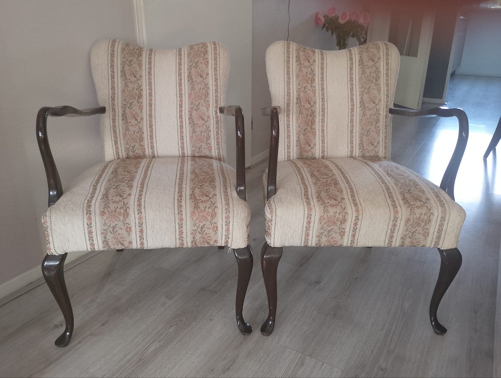 2 Vintage Queen Ann fauteuils, Ophalen
