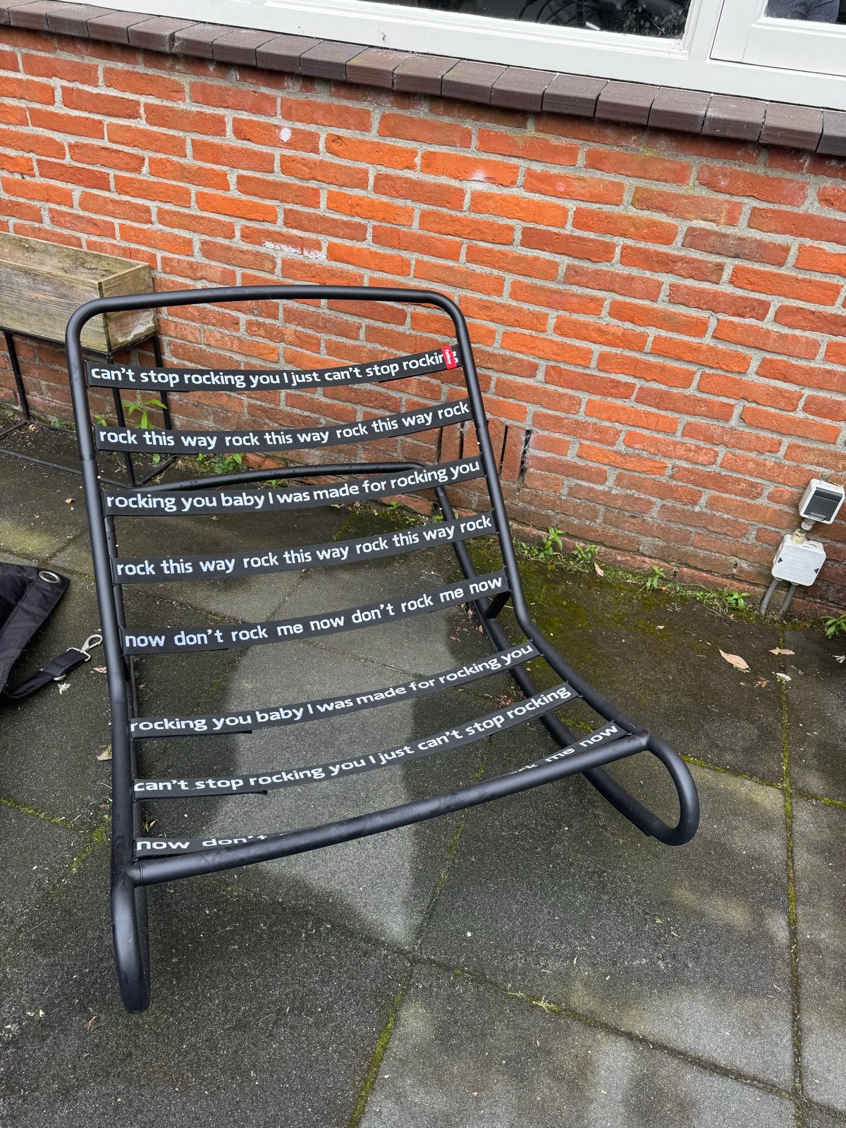 Fatboy Rock 'n Roll schommelstoel & Outdoor Buggle-up zitzak, Tuin en Terras, Ophalen, Zo goed als nieuw, Met standaard, Eenpersoons