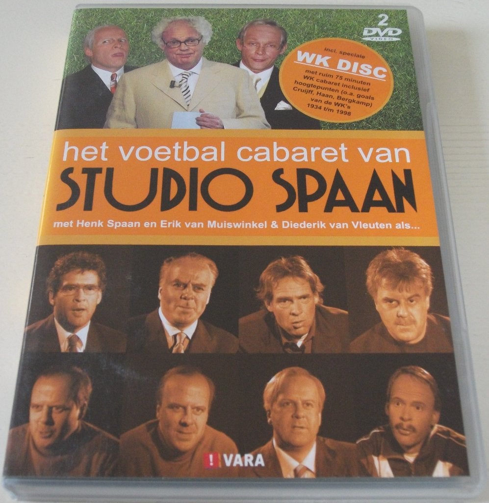 Dvd *** VOETBAL CABARET VAN STUDIO SPAAN *** 2-Disc Boxset, Cd's en Dvd's, Alle leeftijden, Ophalen of Verzenden, Zo goed als nieuw