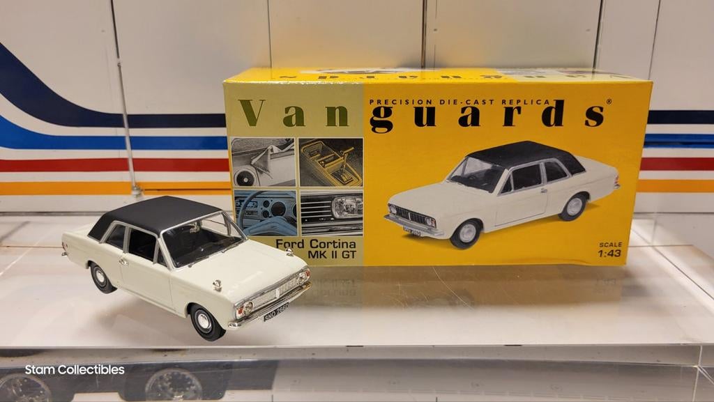 Vanguards Ford Cortina MK2 GT White / Black, Hobby en Vrije tijd, Modelauto's | 1:43, Zo goed als nieuw, Auto, Overige merken