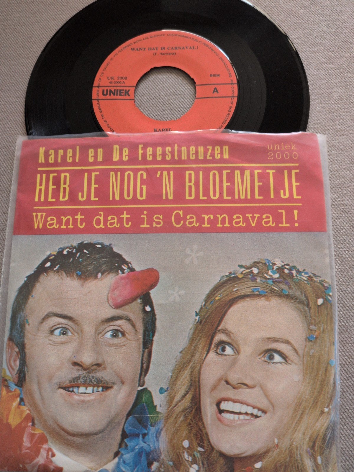 Karel En De Feestneuzen – Heb Je Nog 'n Bloemetje, Cd's en Dvd's, Gebruikt, 7 inch, Ophalen of Verzenden, Levenslied of Smartlap