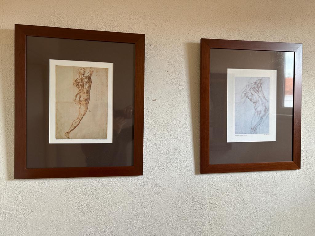 Ingelijste reproducties van Michelangelo-tekeningen, Ophalen of Verzenden