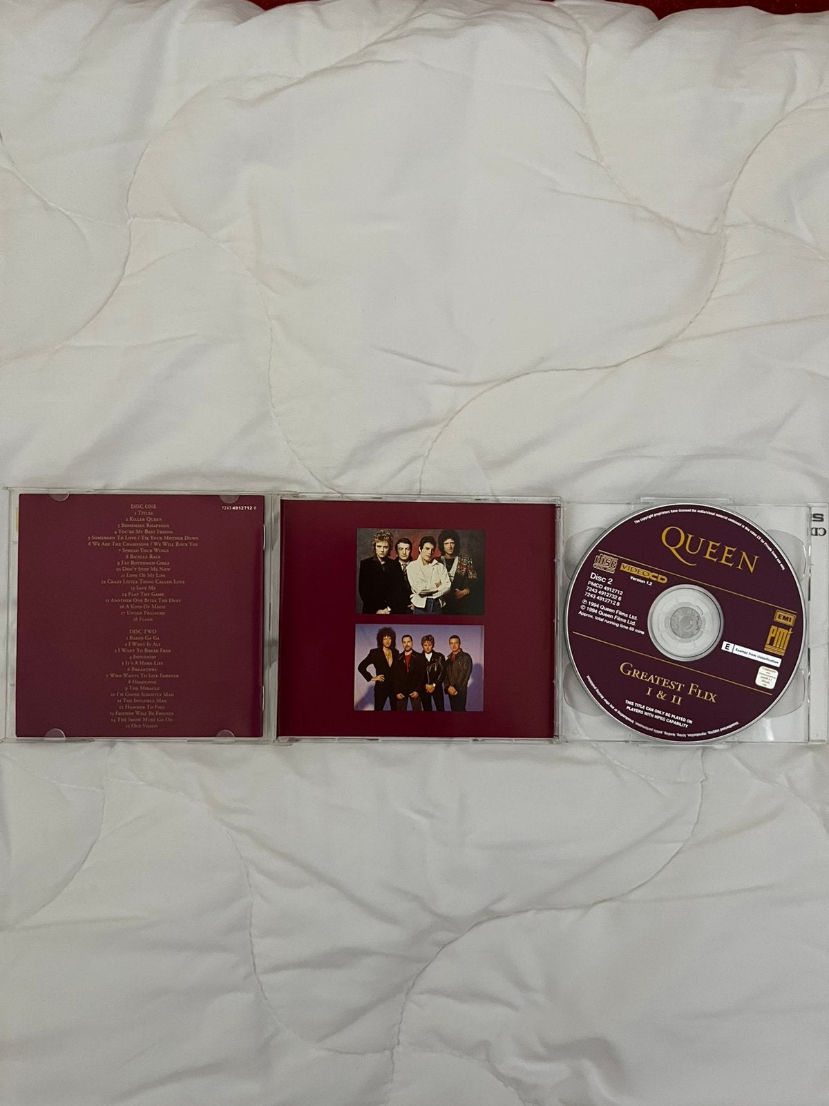 Queen Greatest Flix I & II dubbele Video CD, Ophalen of Verzenden, Zo goed als nieuw