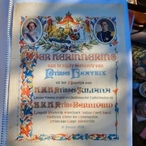 Koninklijk Huis verzameling Royalty oud, Ophalen, Gebruikt, Nederland, Kaart, Foto of Prent