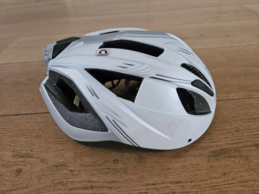 zilver kleurige fietshelm van Crivit maat S/M, 54-60cm, Ophalen of Verzenden, Zo goed als nieuw, Helm