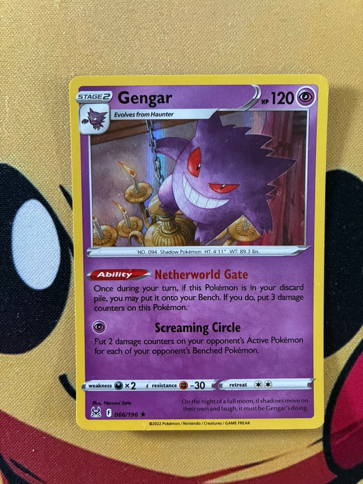 Gengar 066/196 – Lost Origin – Holo Rare – Near Mint, Ophalen of Verzenden, Zo goed als nieuw