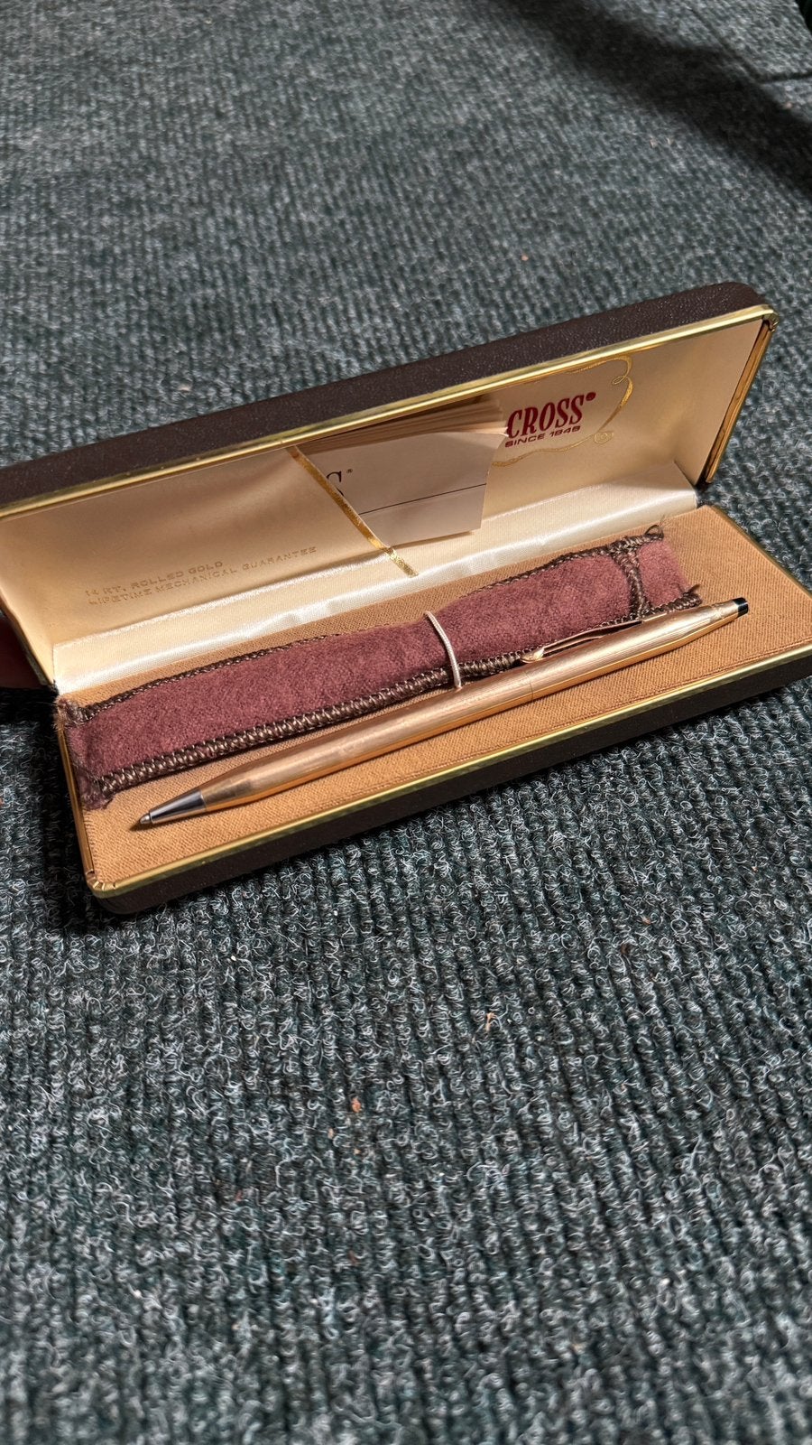Vintage Cross 14K Rolled Gold Balpen met Originele Doos, Ophalen of Verzenden, Zo goed als nieuw, Balpen, Cross