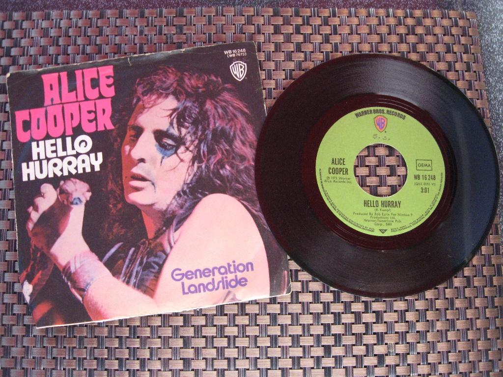 singel. ALICE COOPER HELLO HURRAY GENERATION, Fotohoes, Ophalen of Verzenden, Zo goed als nieuw, Pop