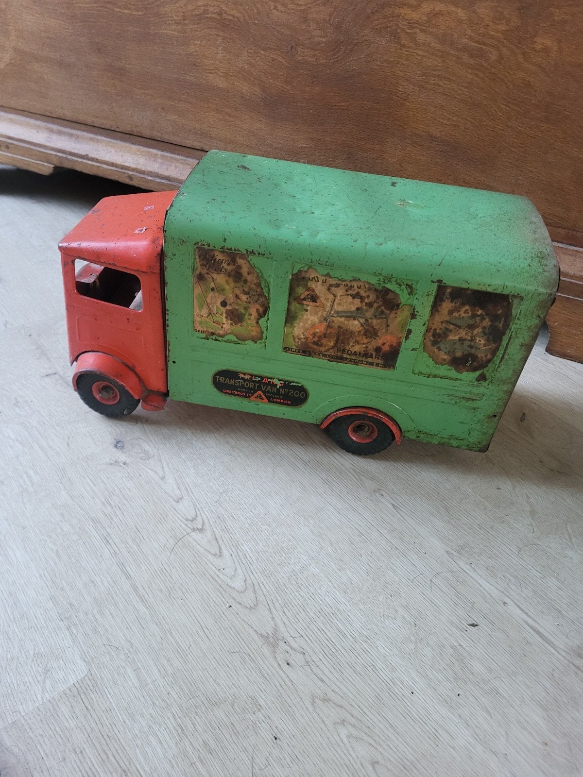 Vintage Tri-ang Vrachtwagen met Prachtige Patina, Ophalen of Verzenden, Gebruikt